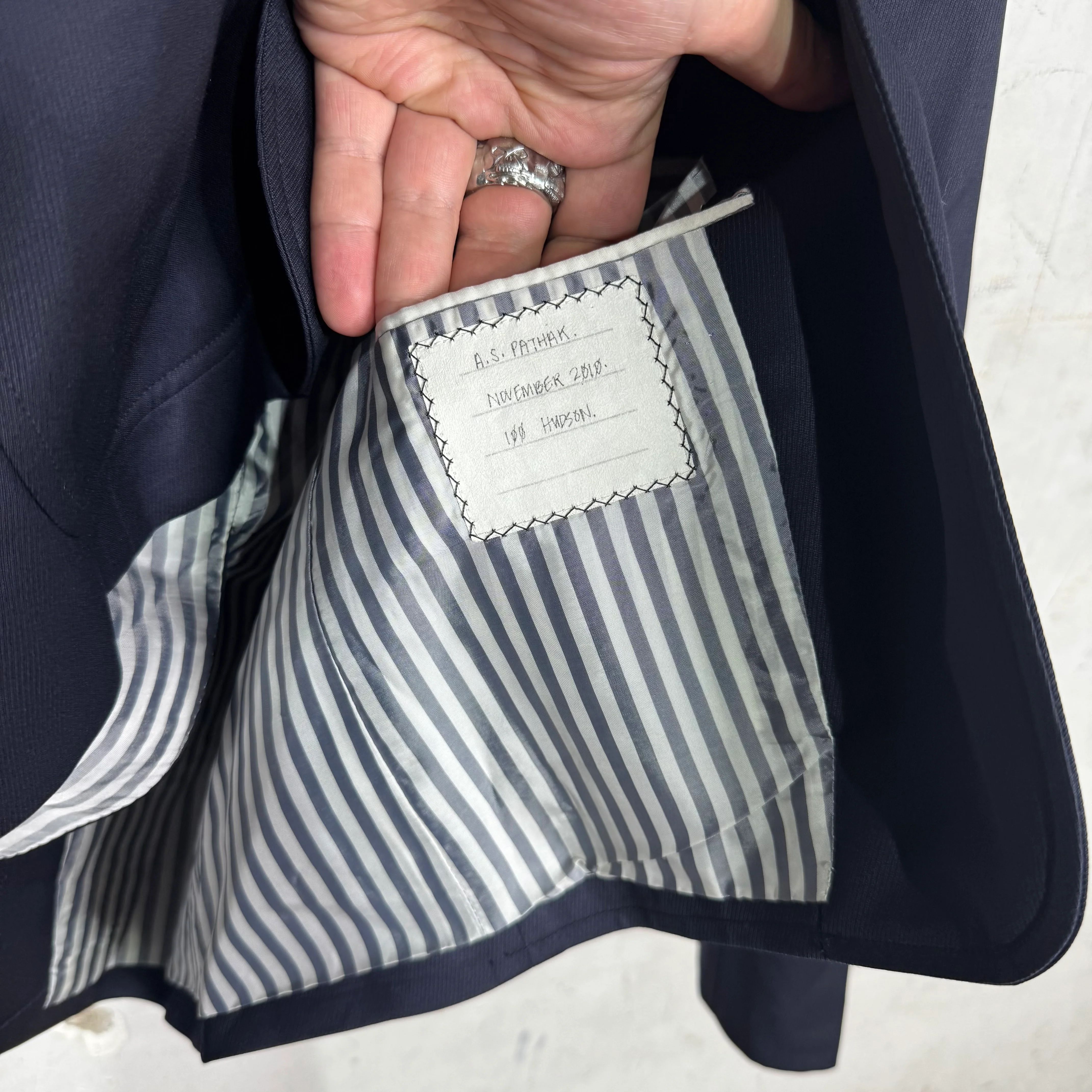 Thom Browne Navy 2 Button Blazer - Image 4