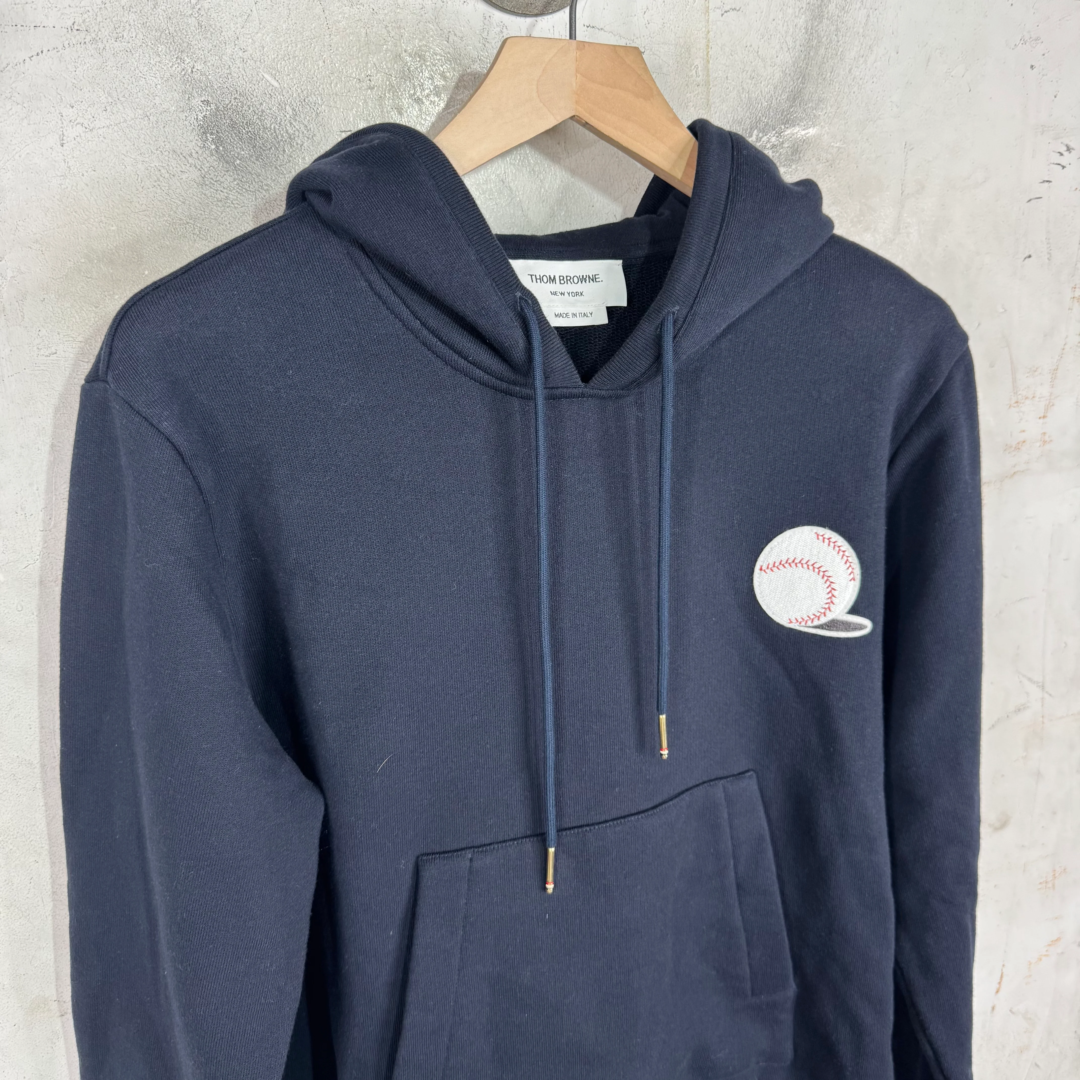 Thom Browne Navy Baseball Hoodie - Image 5