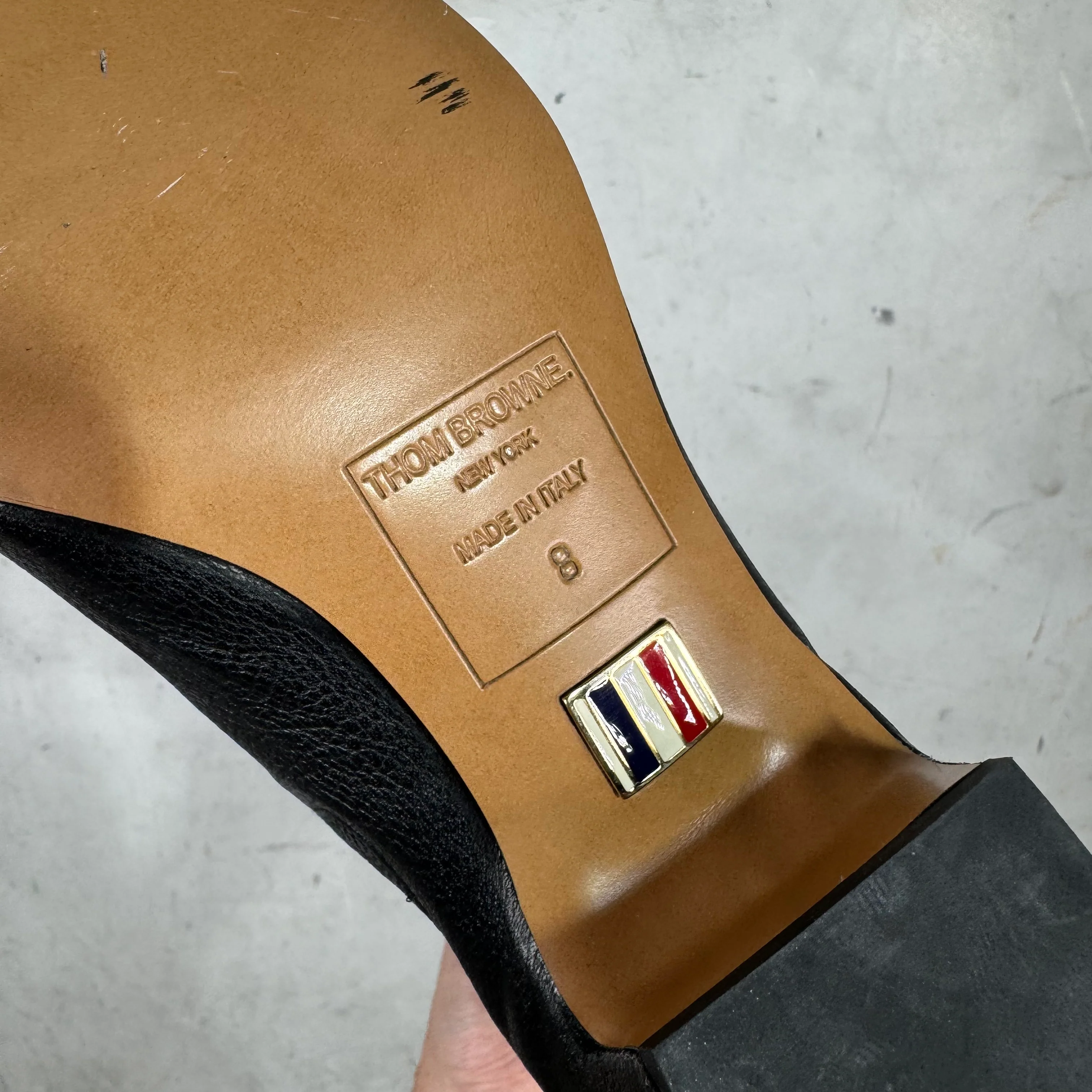 Thom Browne Pebbled Leather Chelsea Boots - Image 12