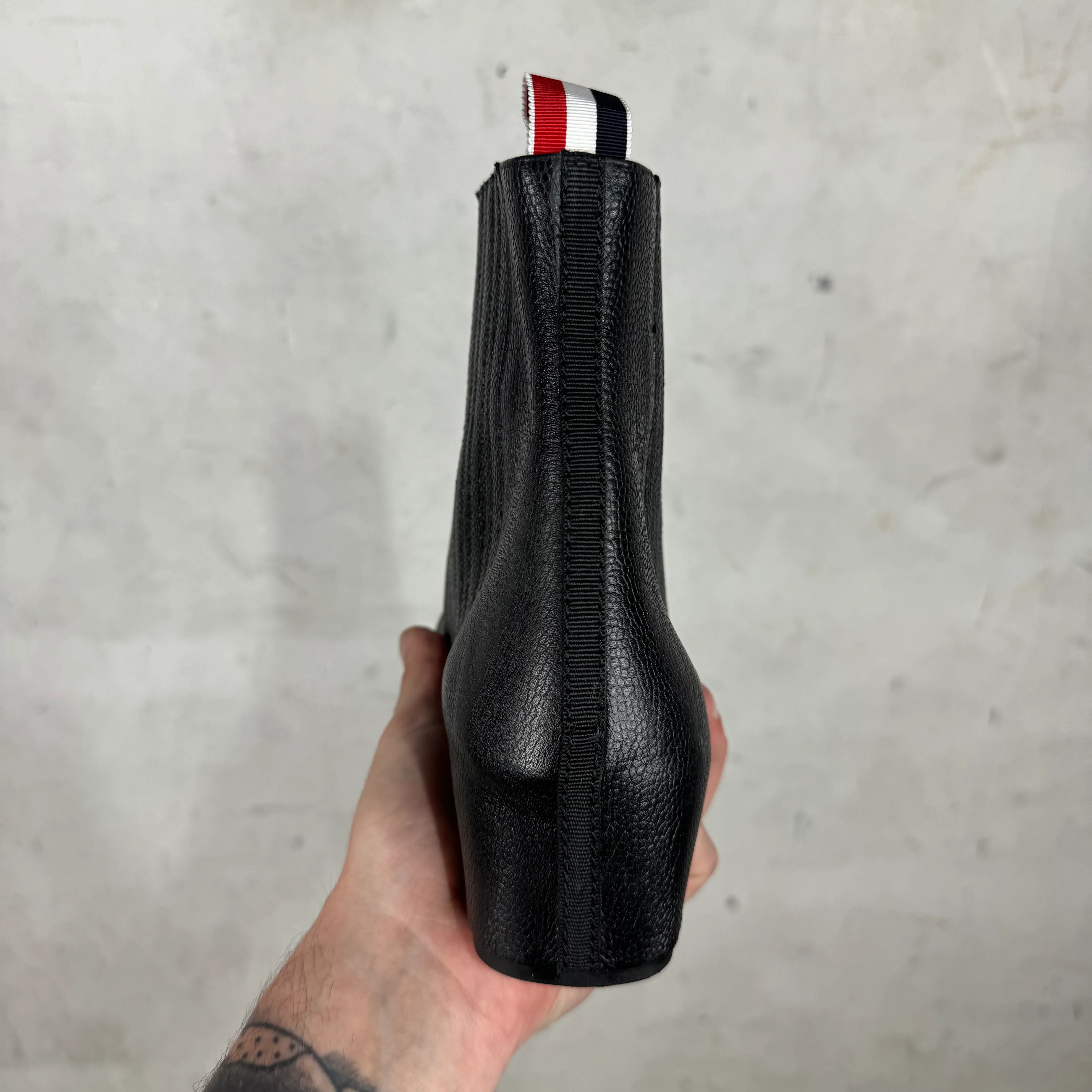 Thom Browne Pebbled Leather Chelsea Boots - Image 5