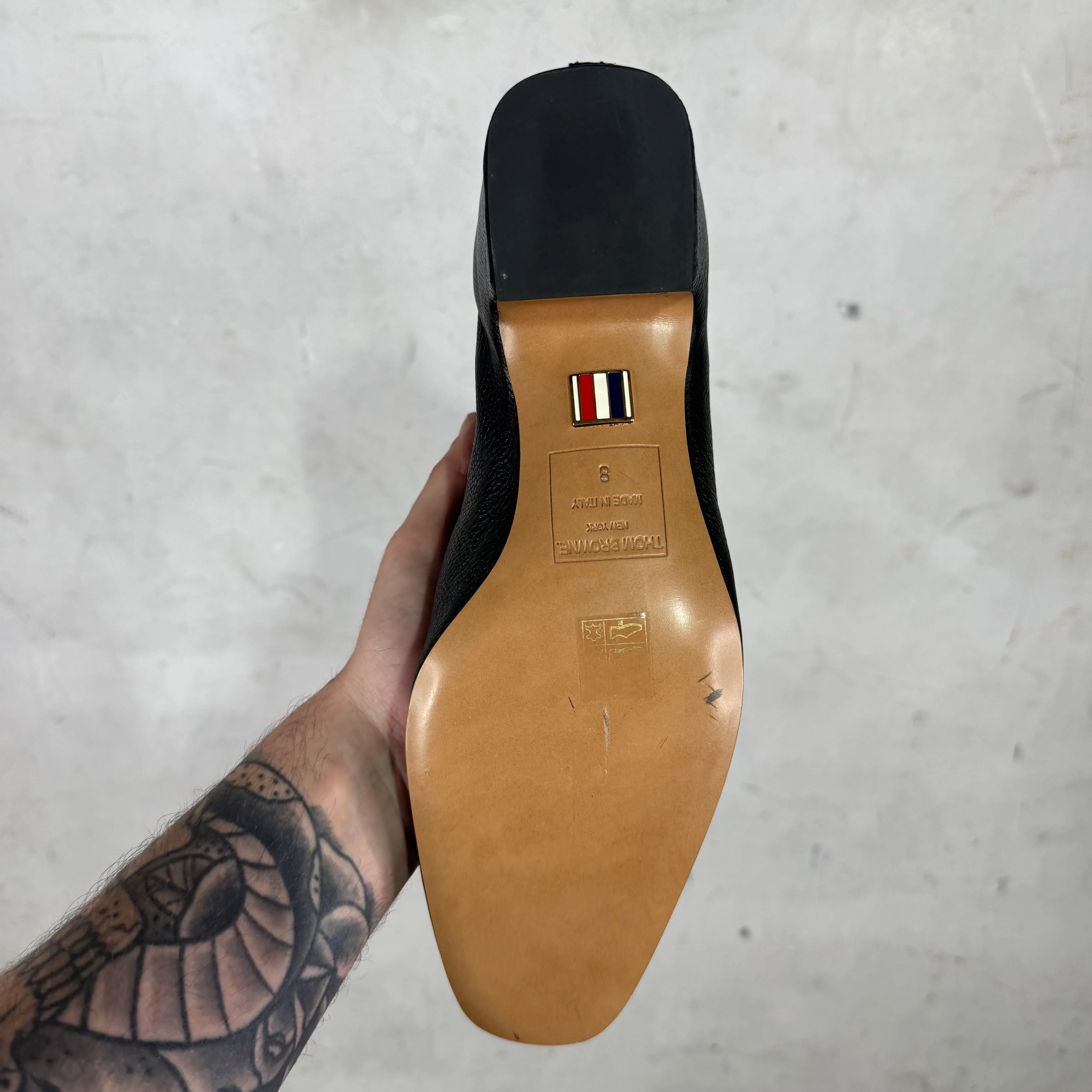 Thom Browne Pebbled Leather Chelsea Boots - Image 6
