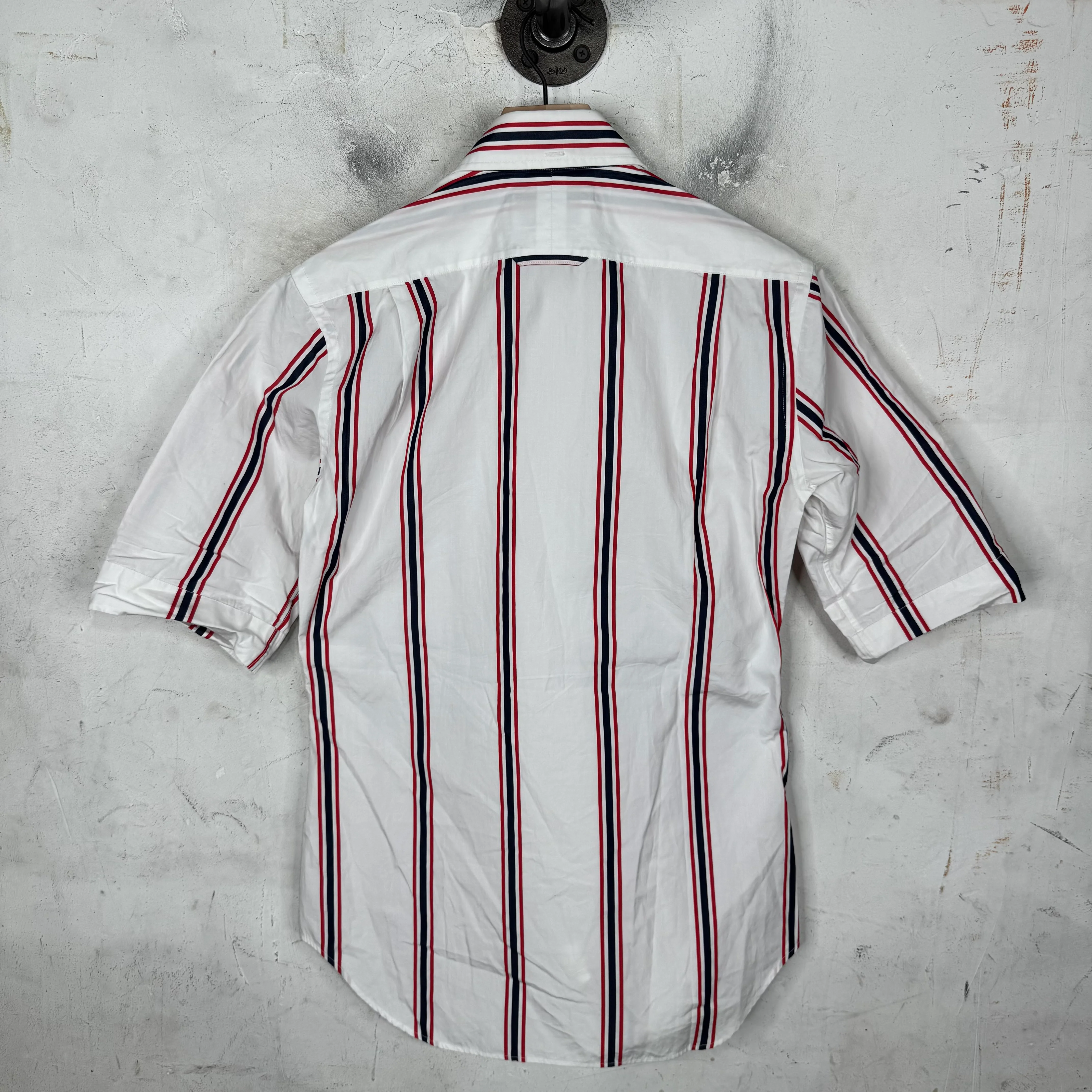 Thom Browne White Striped S/S Buttoned Shirt - Image 2