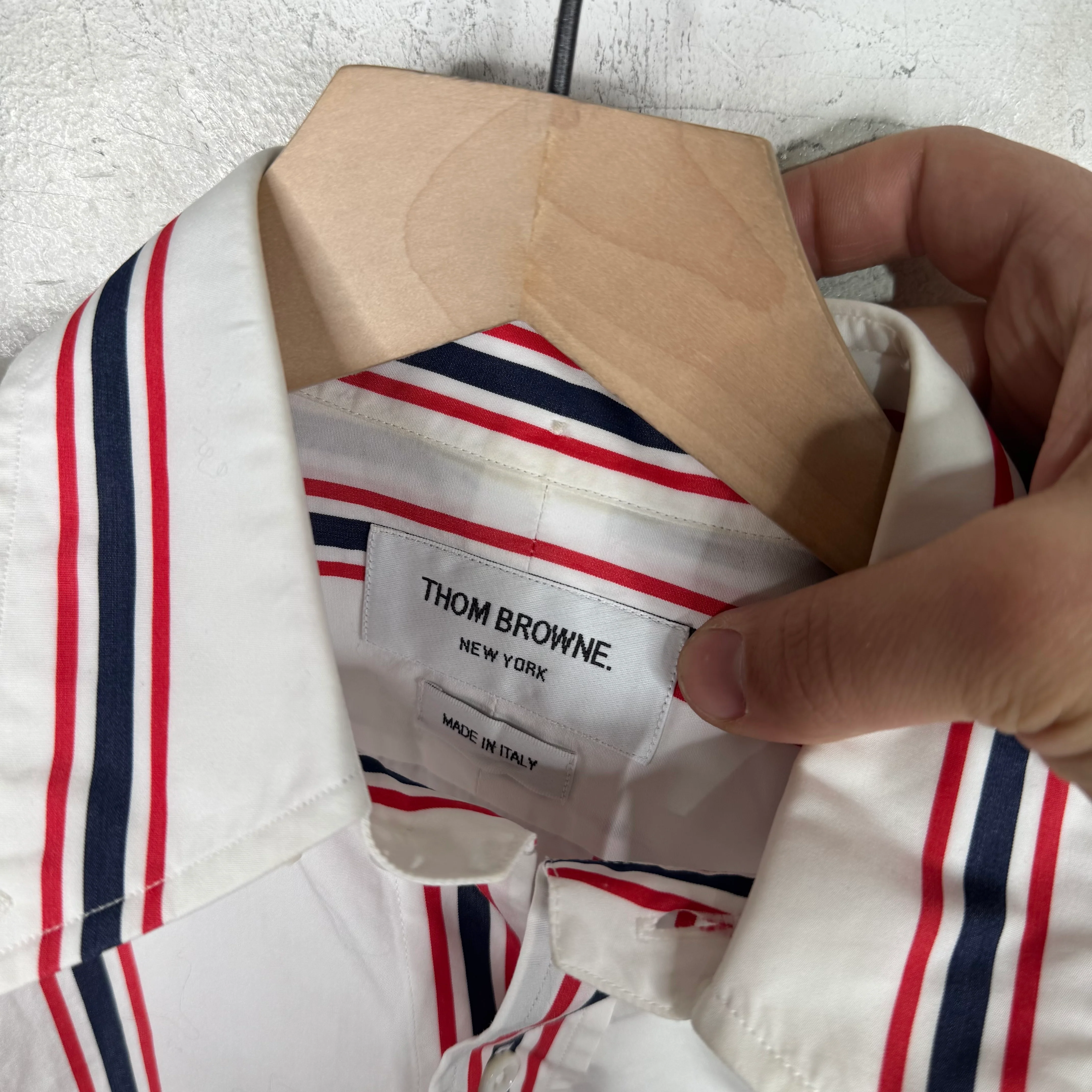 Thom Browne White Striped S/S Buttoned Shirt - Image 7