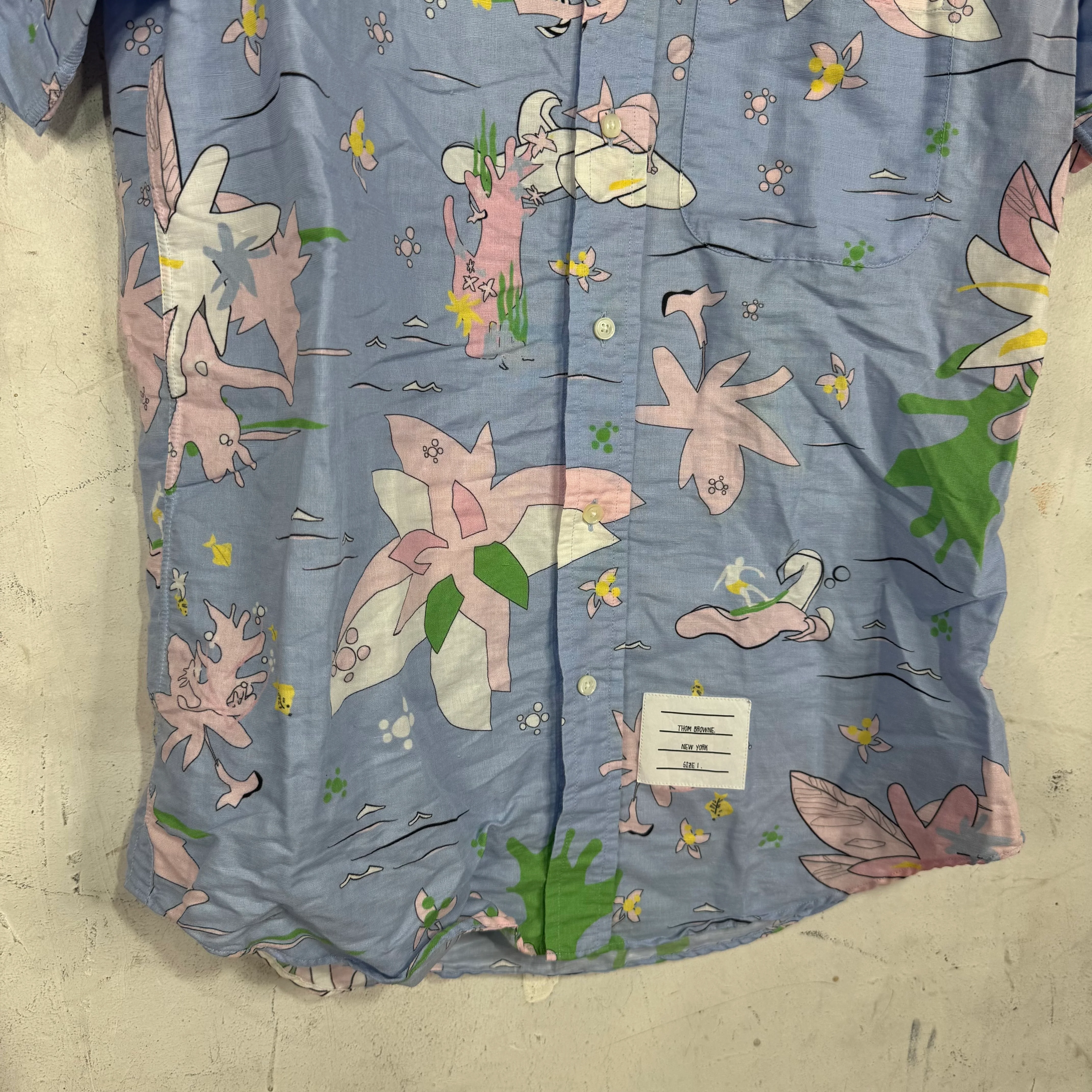 Thom Browne Beach Patterned S/S Shirt - Image 5