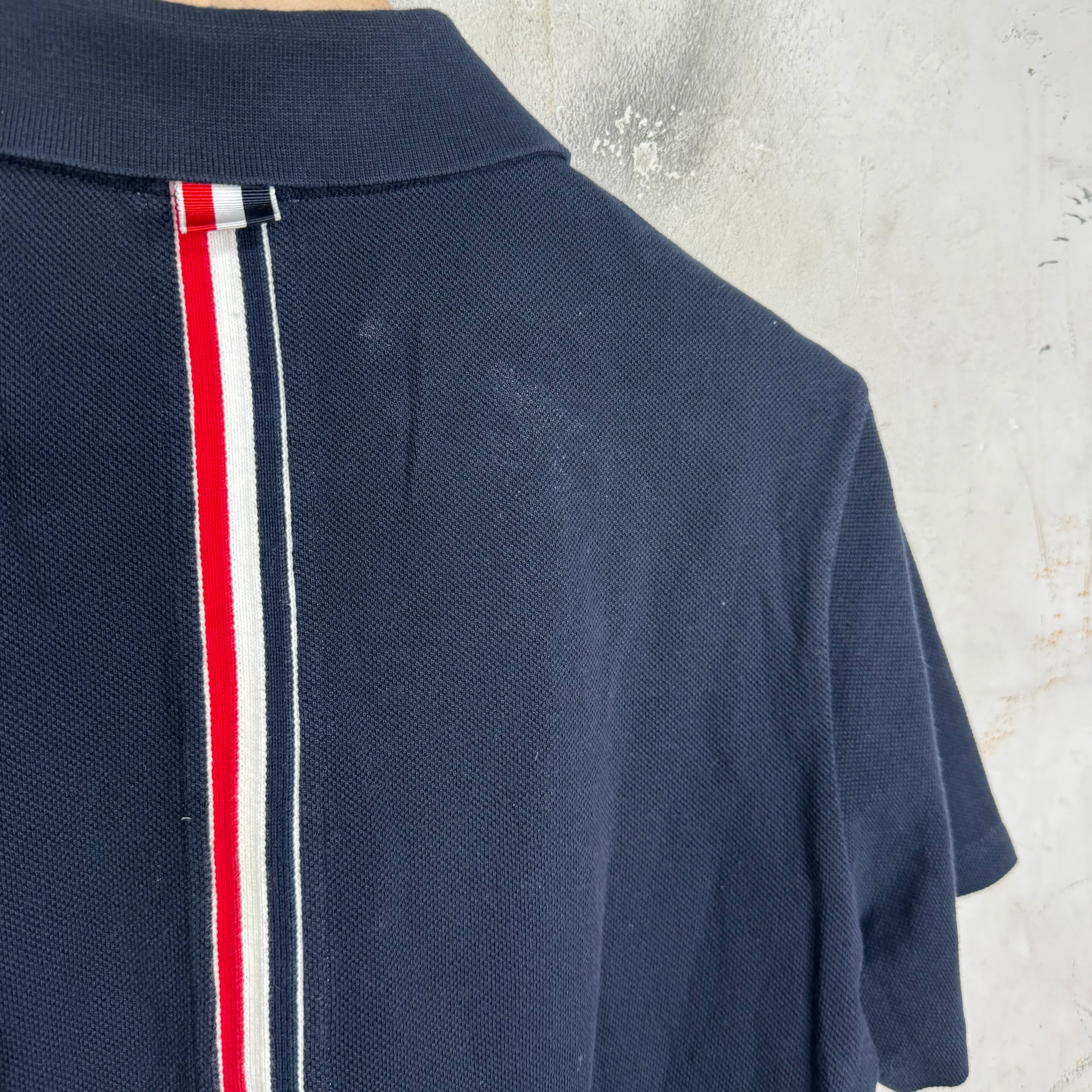 Thom Browne Navy Back Striped Polo - Image 10