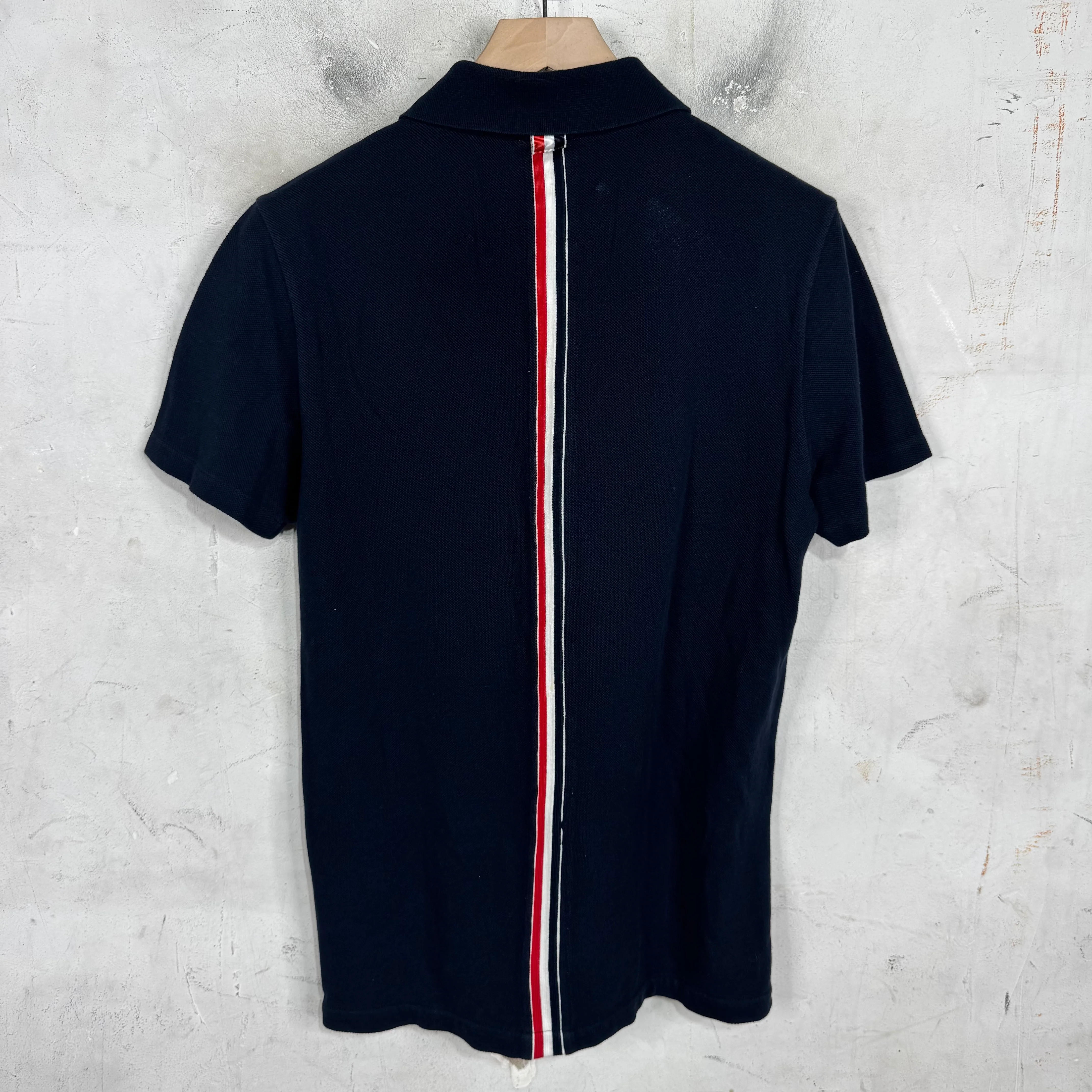 Thom Browne Navy Back Striped Polo - Image 2