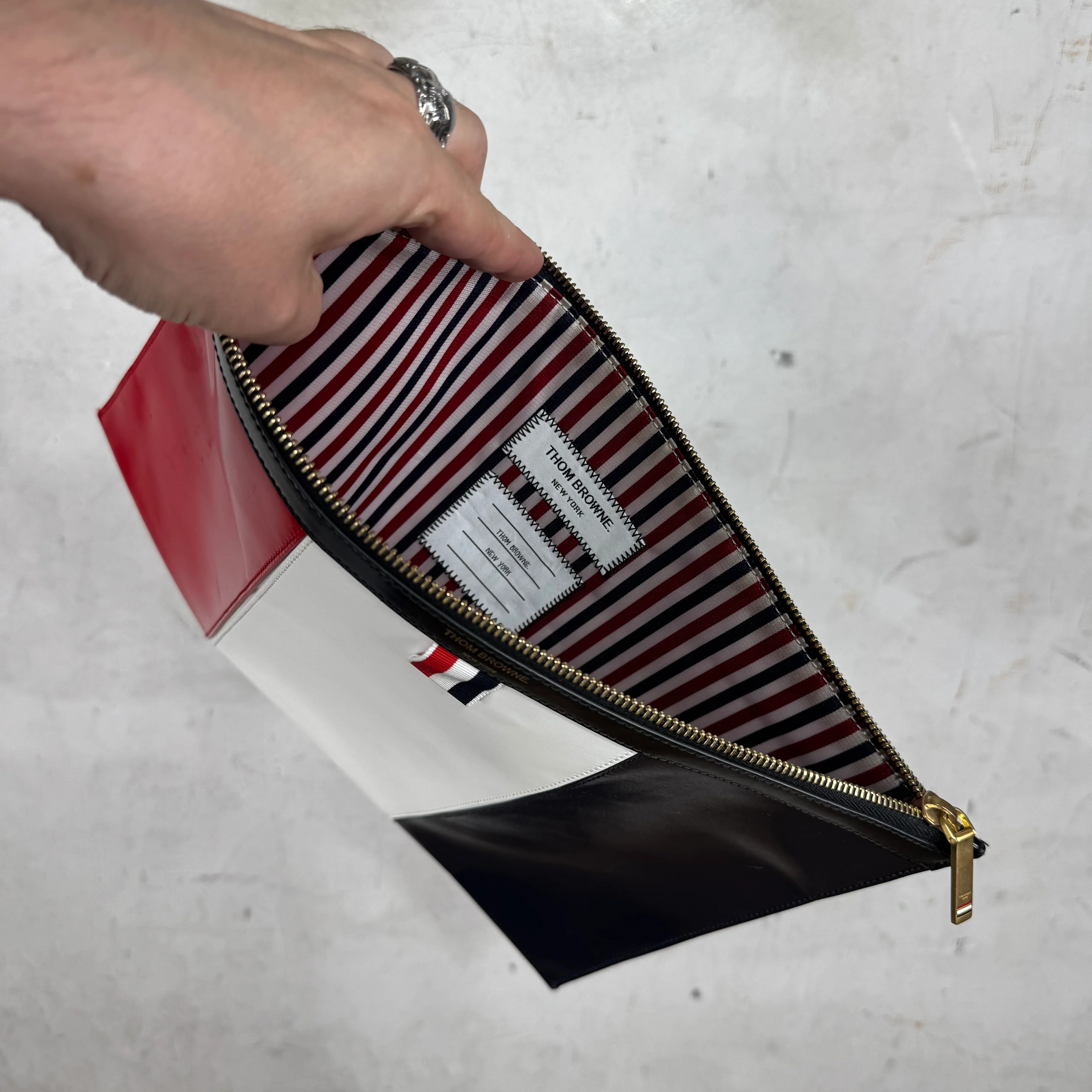 Thom Browne Striped Pouch - Image 6