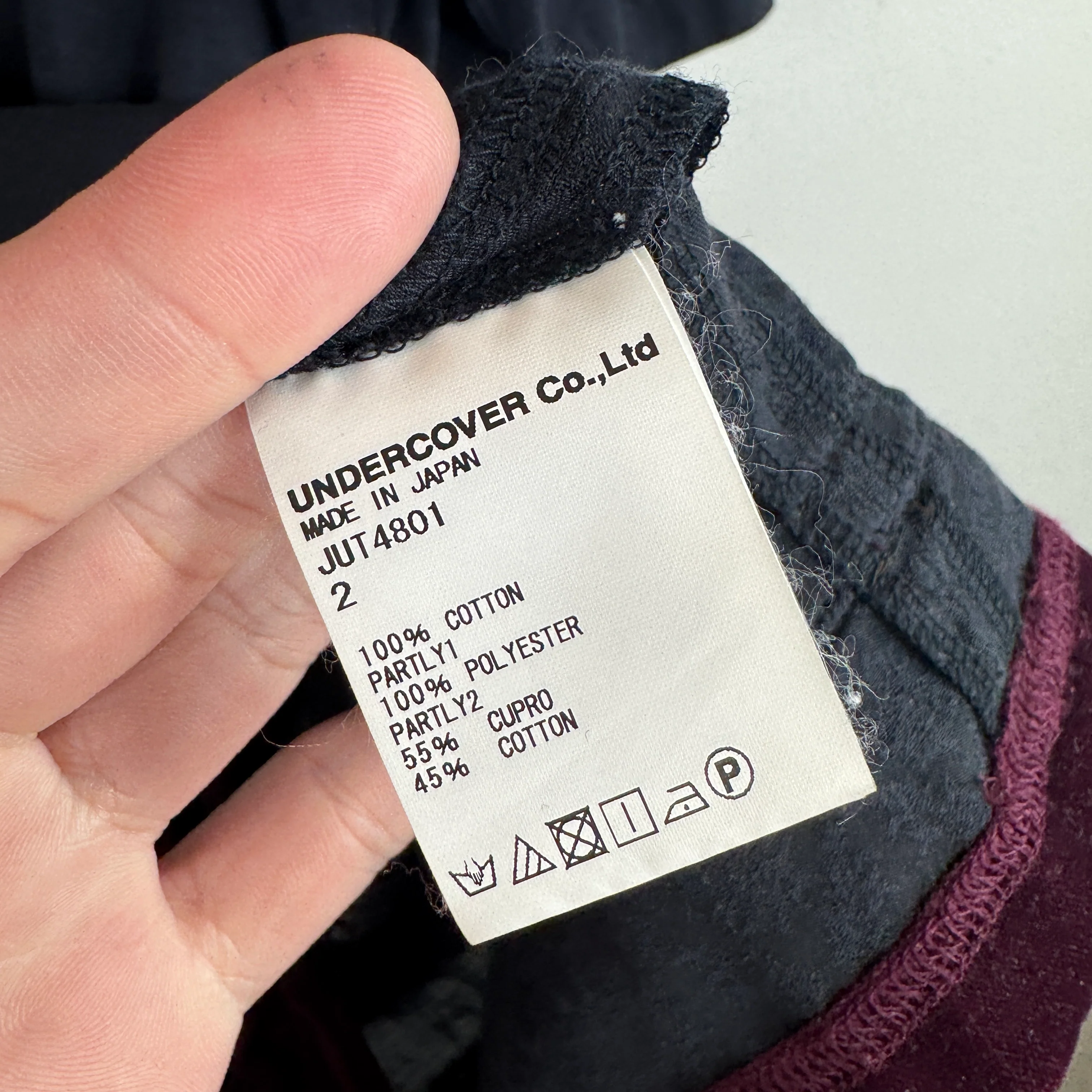 Undercover Hybrid Velour Botton T-Shirt - Image 4