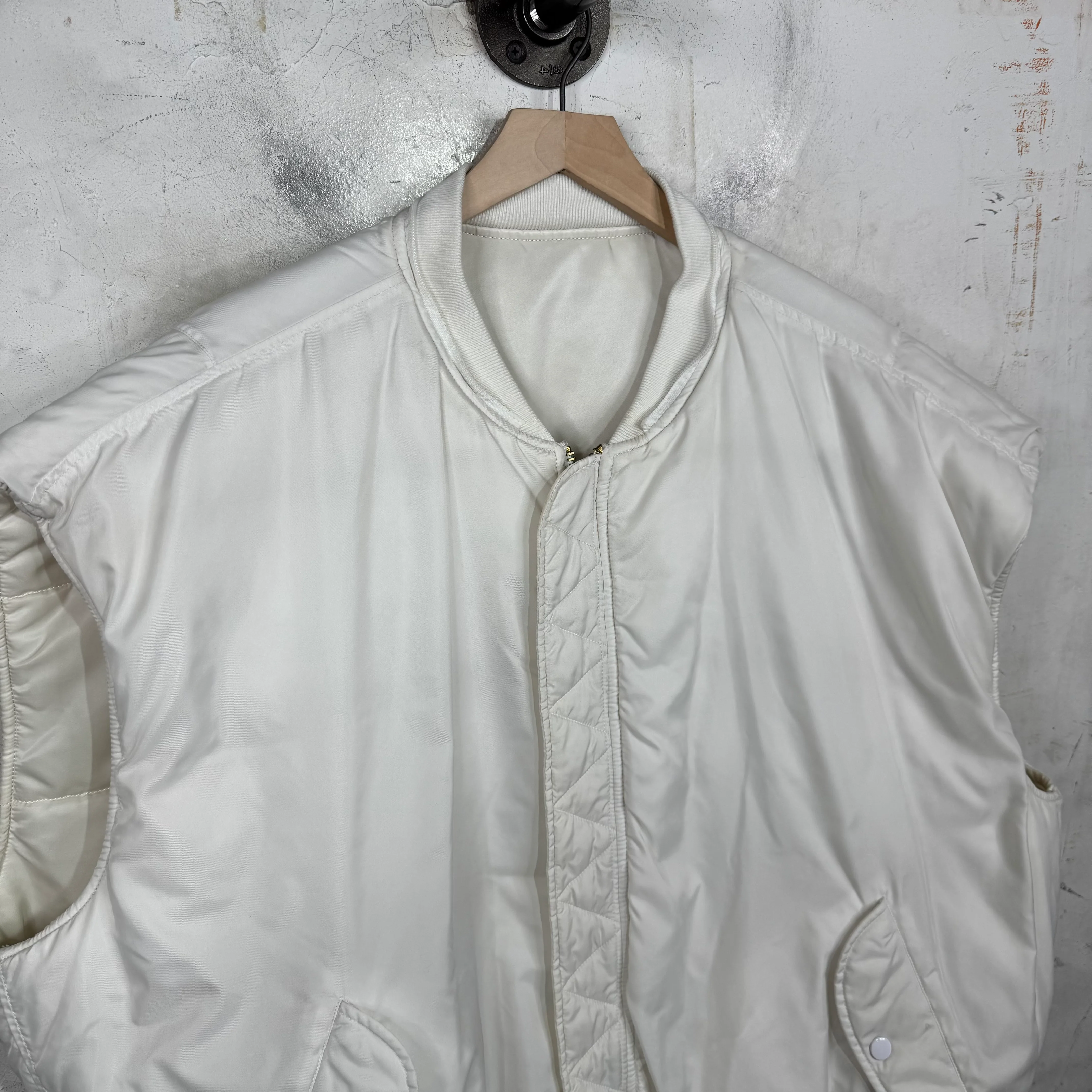 Vetements x Alpha Industries White Bomber Vest - Image 14