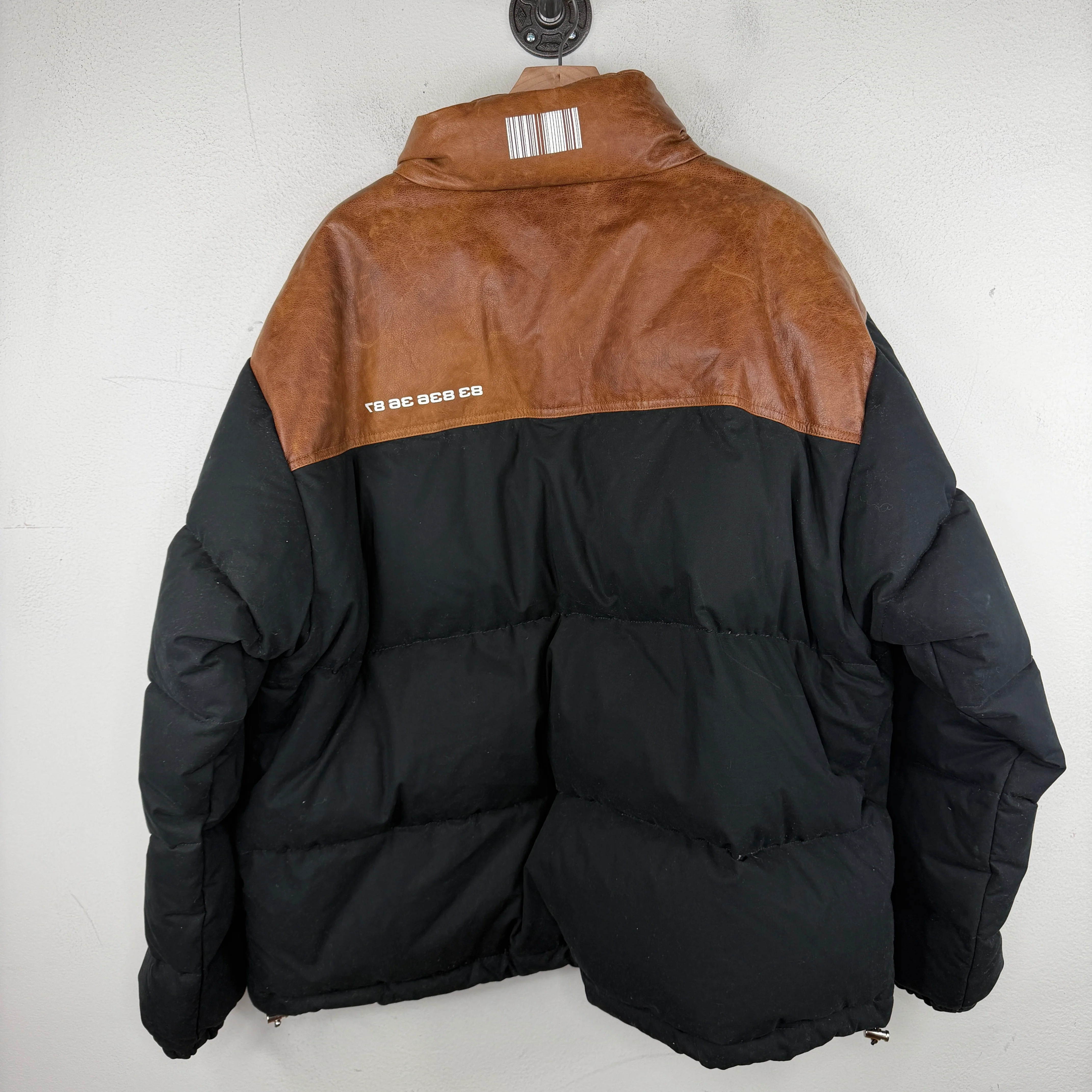 VETEMENTS Two Tone Feather Down Puffer Jacket - Image 2