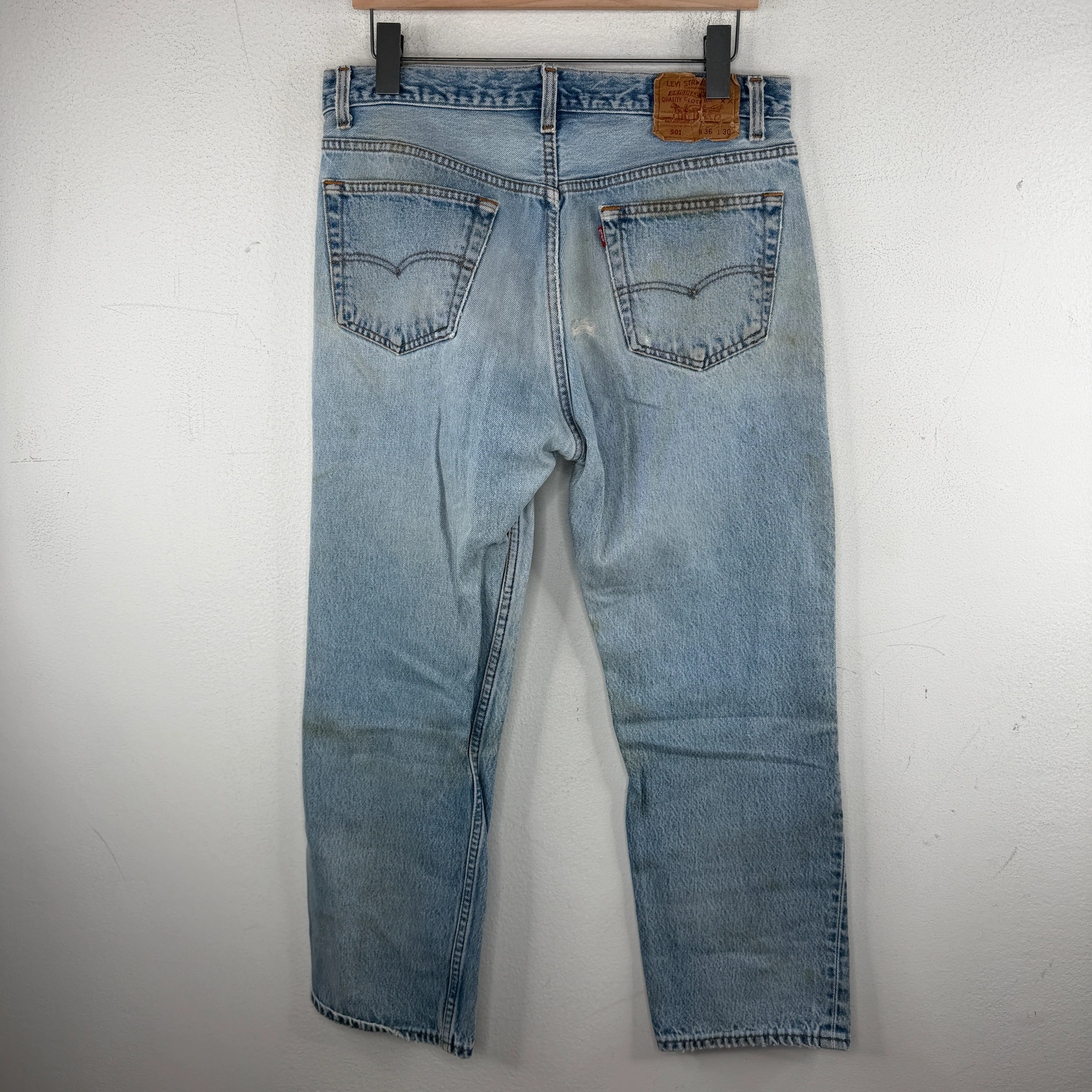 Vintage Repaired Levi's 501 Denim Jeans - Image 2