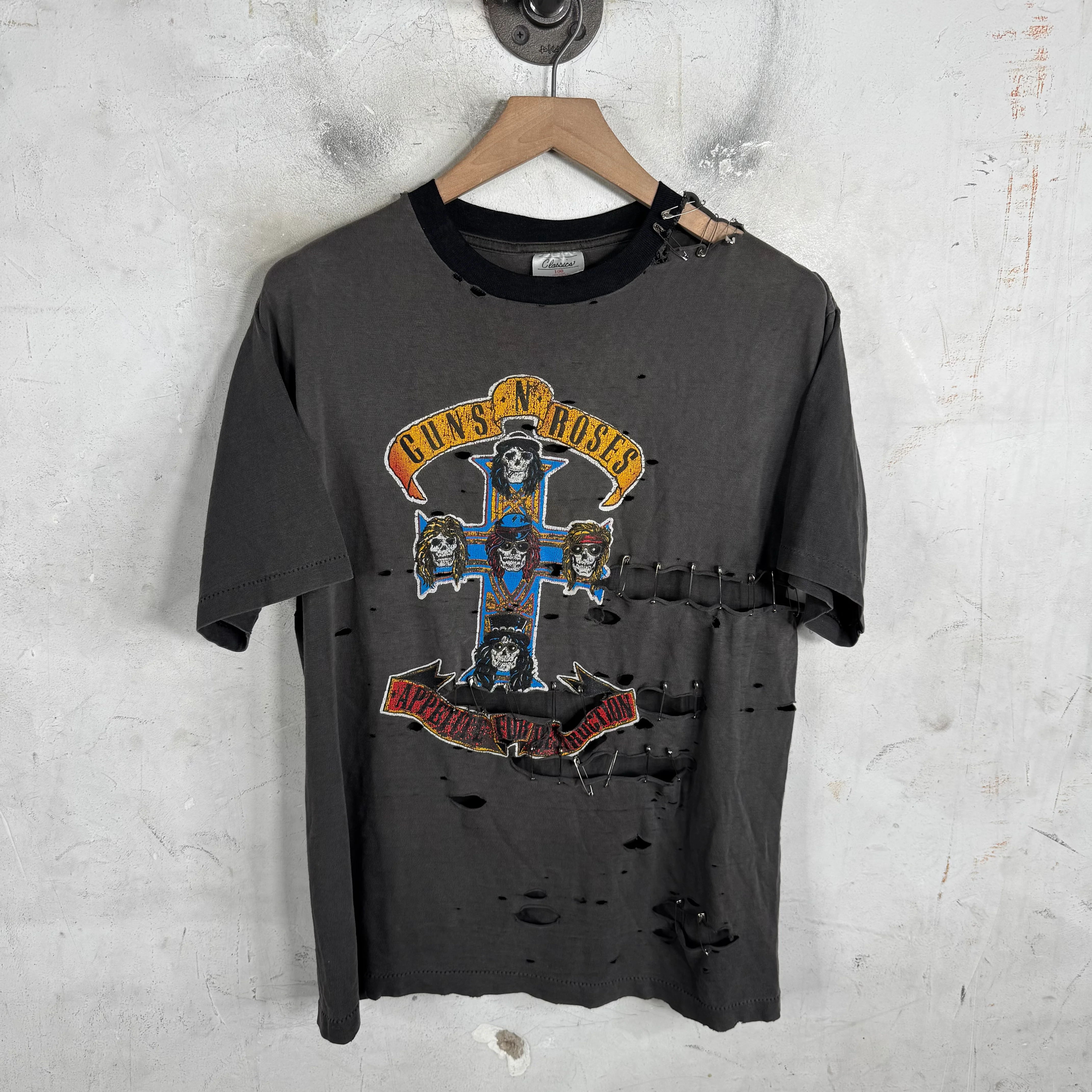Vintage Smoked Pinned Guns n Roses T-Shirt