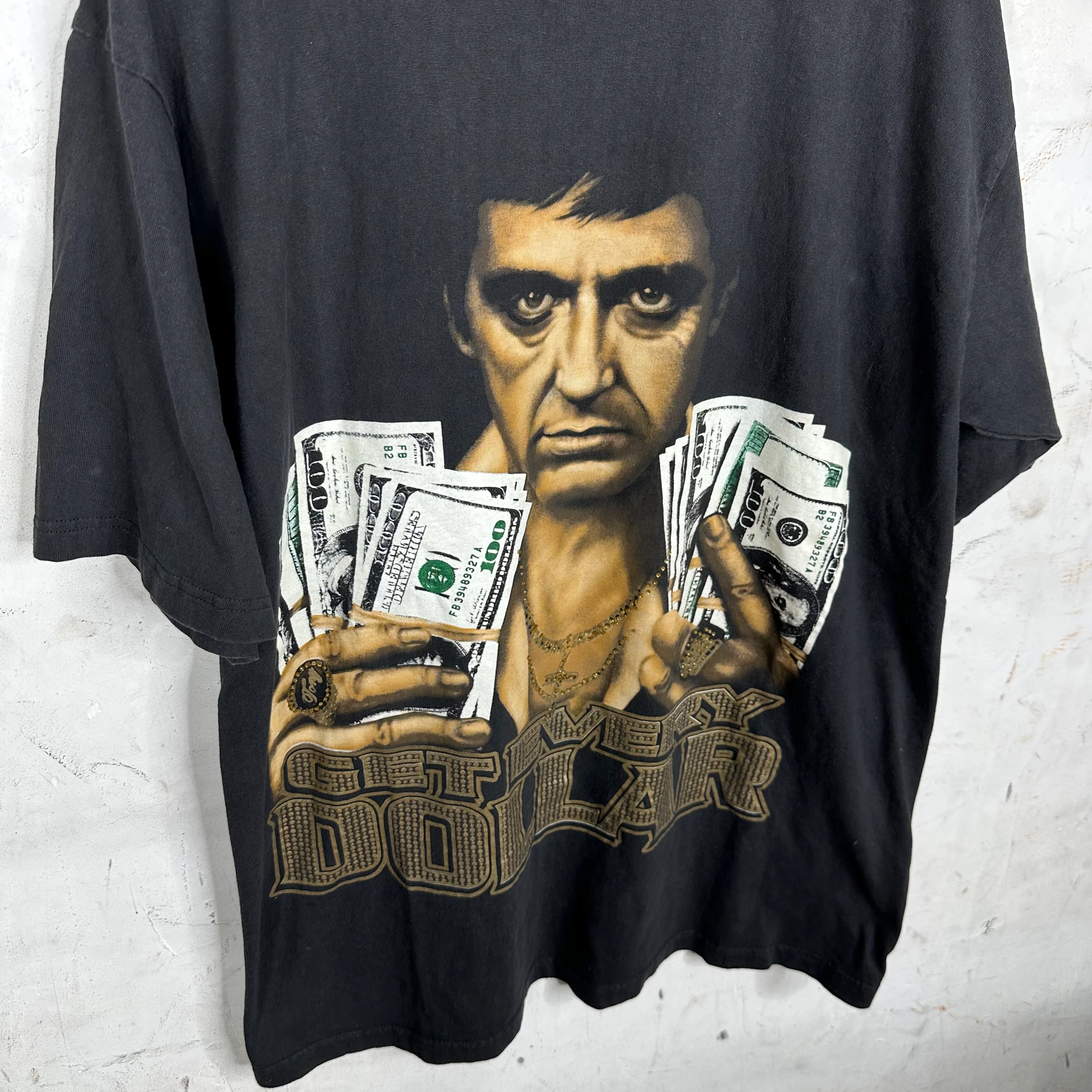 Vintage Tony Montana Money T-Shirt - Image 3