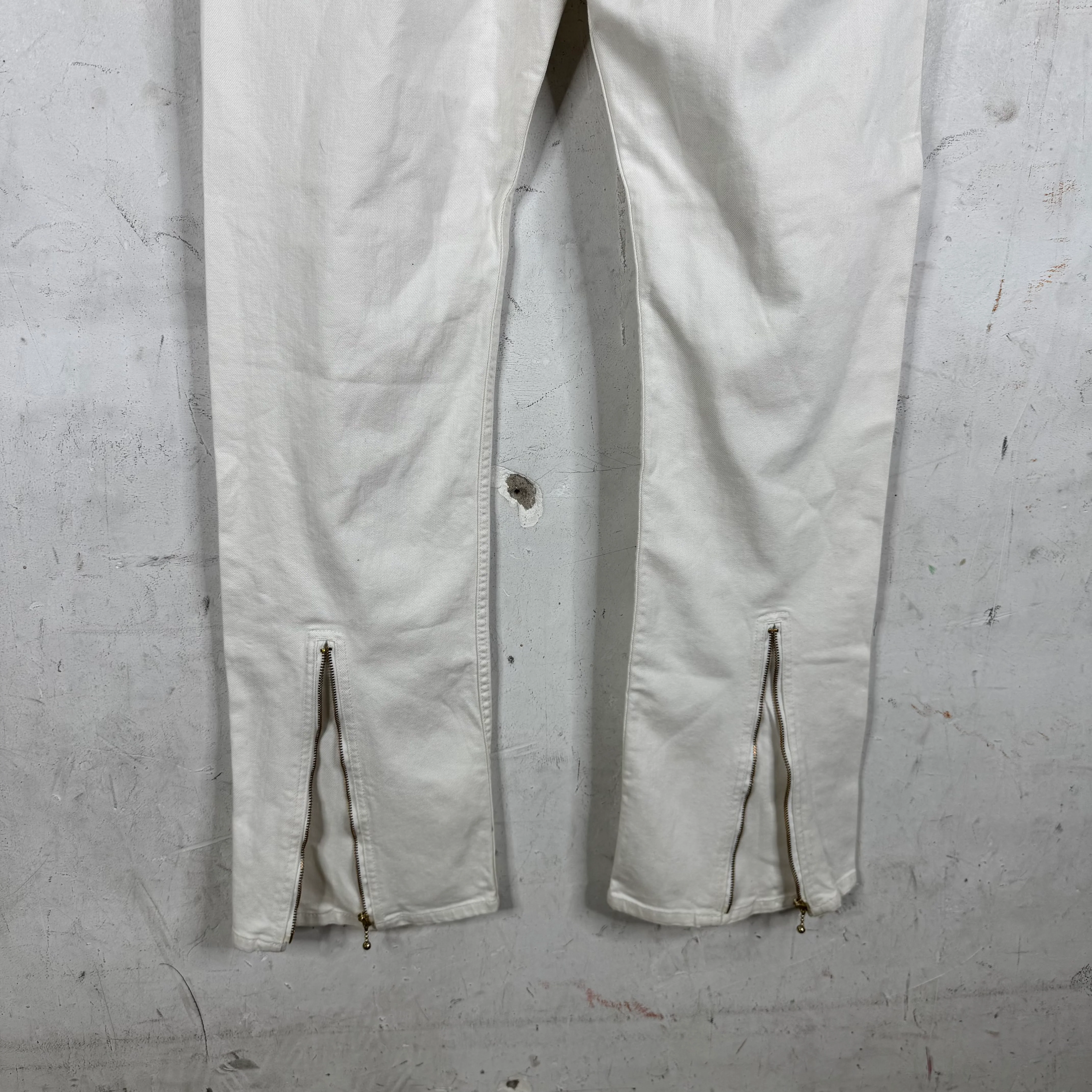 VLONE White Runway Zip Flared Jeans - Image 12
