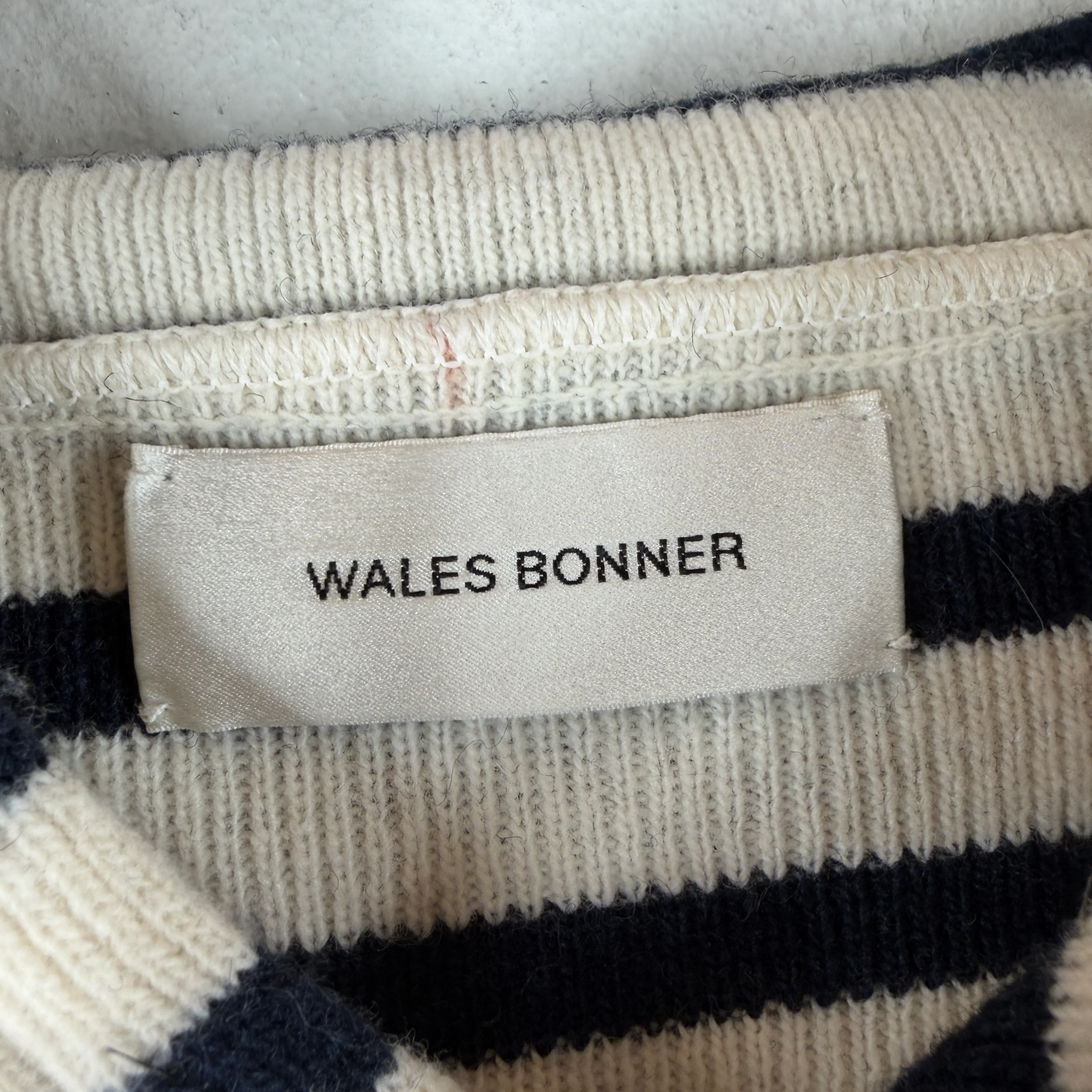 Wales Bonner Striped Knit Hoodie - Image 3