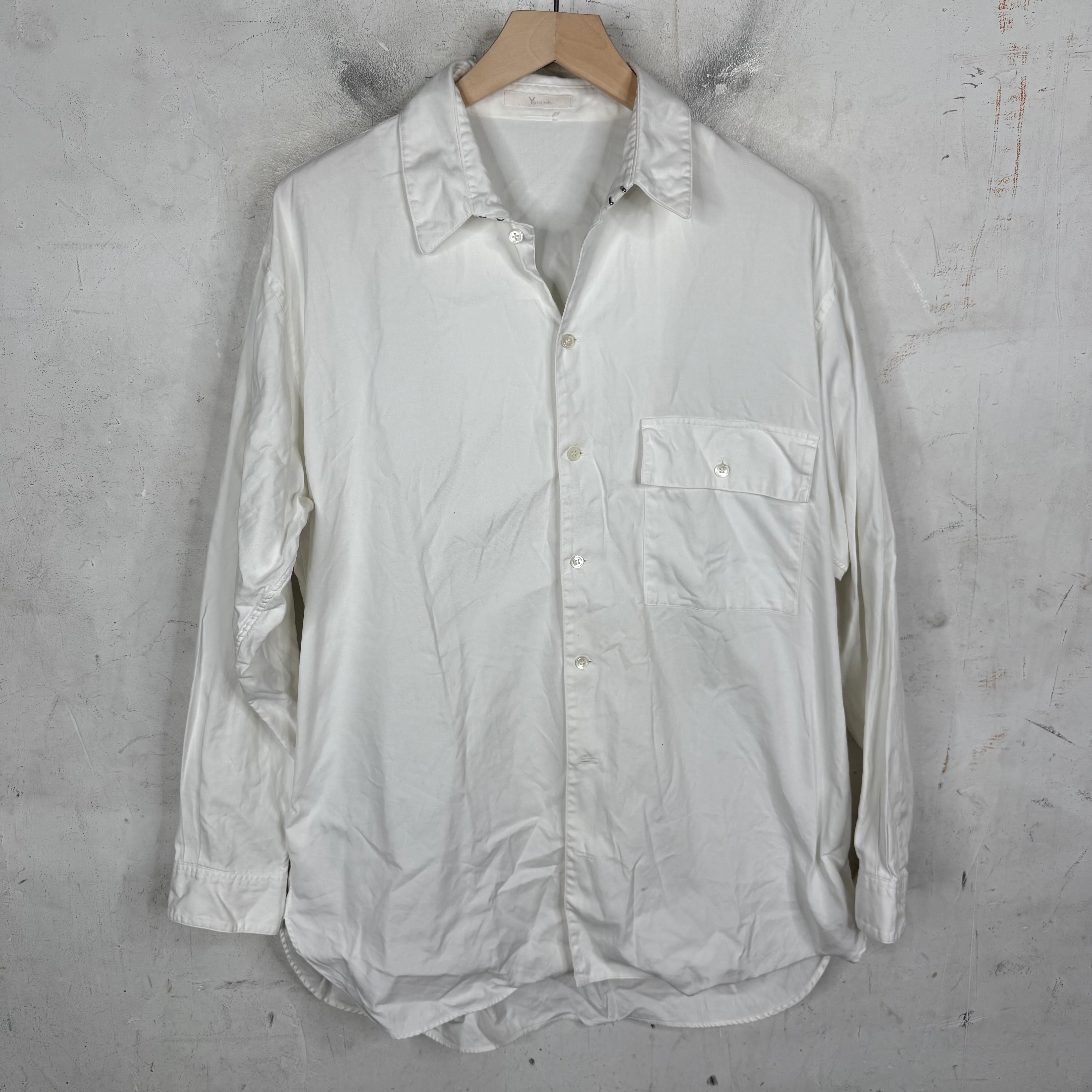 Ys For Men White Button Up Shirt